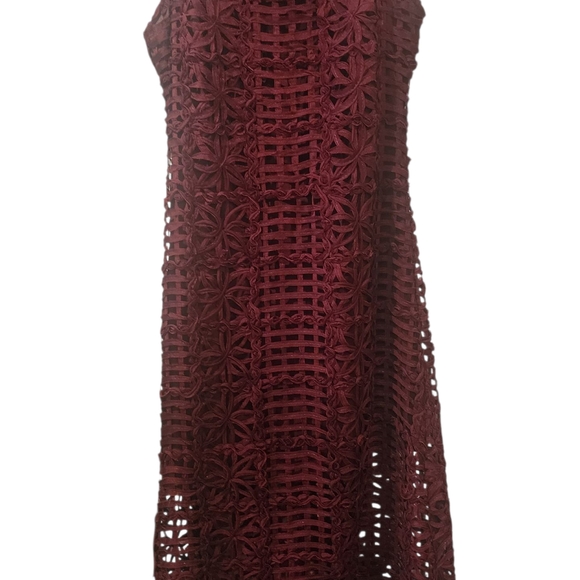 Endless Rose Burgundy Lace Midi Dress - Picture 1 of 6
